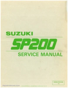 1986 Suzuki SP200G DR200 Motorcycle Service Manual - Bild 1 von 1