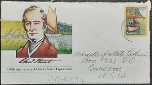 (AUS-287) Australia 1980 Pre-stamped Envelope 150th Anniversary of Charles Sturt - Picture 1 of 2