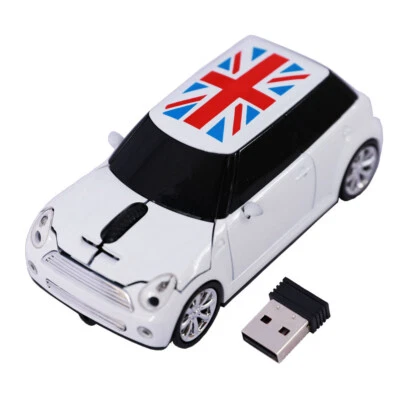 2.4Ghz USB Wireless Mouse Mini Cooper Car On UniIon Jack mice for PC Laptop Mac - Image 1 of 4