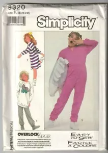 8320 SIMPLICITY - CAMISÓN PIJAMA MONO - NIÑAS Talla 8/10/12 - Imagen 1 de 2
