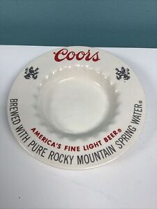 vtg COORS LIGHT BEER ashtray ceramic bar memorabilia 