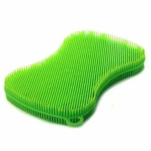 Norpro Silicone Dish Brush - Double Sided Multi Use Veggie Scrubber Pot Holder - Picture 1 of 13