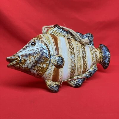 French Majolica Fish Wall Art / Vallauris Pottery / Ceramic Wall Hanging MCM - Image 1 of 4