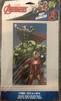 "Decoración de fiesta Vengadores 1 pieza 32,5 X 59""" Foto 1 de 3