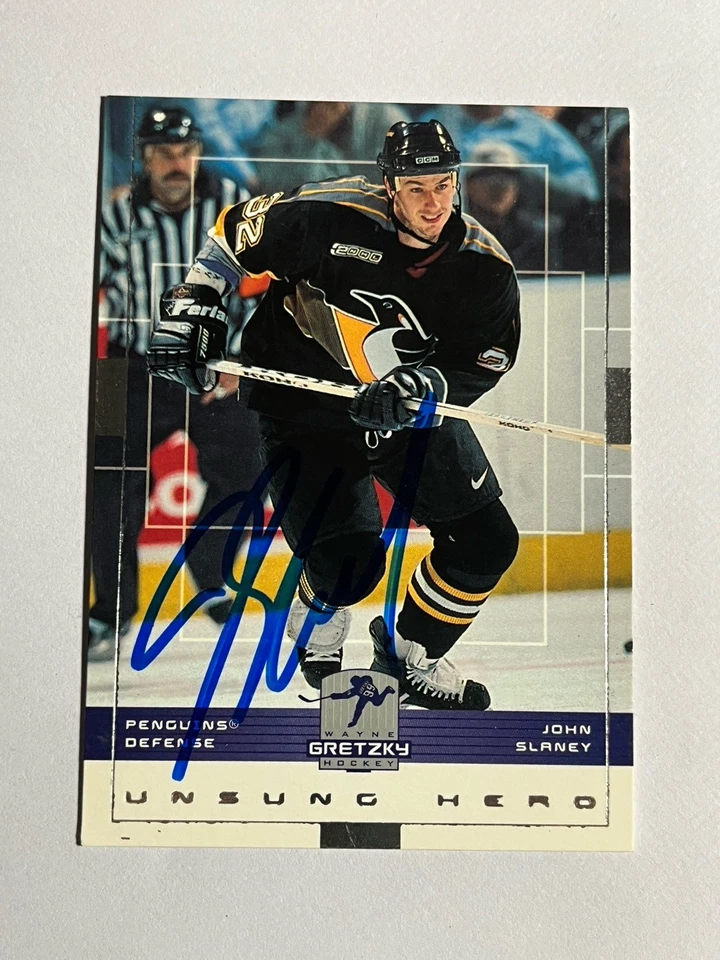 1999-00 Upper Deck Wayne Gretzky Hockey John Slaney #142 Signed Autograph - Image 1 of 2