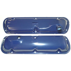 1965-68 Mustang; Small Block Valve Covers; 260/289/302/351W; Blue - Picture 1 of 1