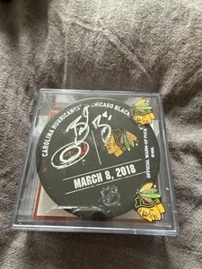 Brent Burns Carolina Hurricanes Signed Autographed Official Used Warm Up Puck - Picture 1 of 2