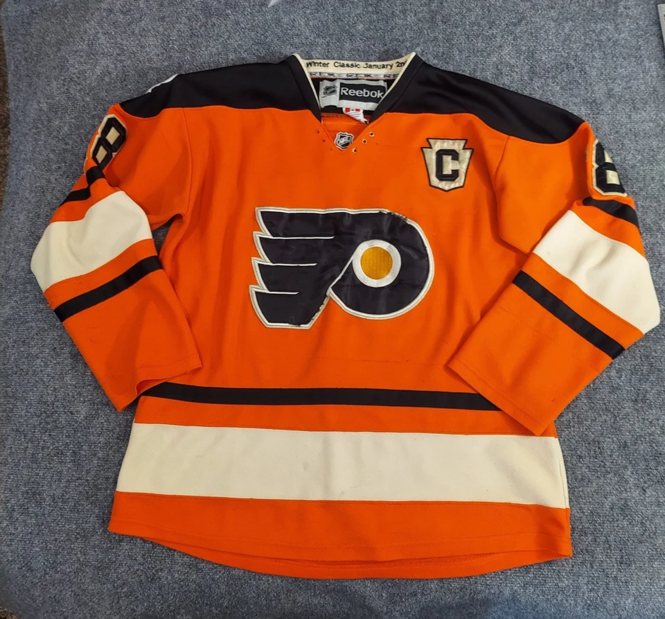 Philadelphia Flyers Jersey Mens 50 NHL Hockey Winter Classic Reebok 2012 Giroux - Image 1 of 4