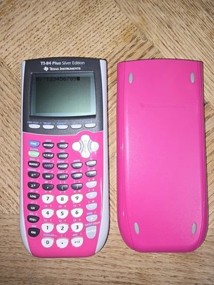 Texas Instruments TI-84 Plus Silver Edition Graphing Calculator - Pink - Image 1 of 3