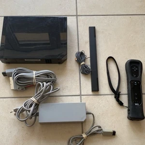 Console Nintendo Wii Noire + Manette Wiimote + Câbles + Jeu Donkey Kong - Imagen 1 de 13