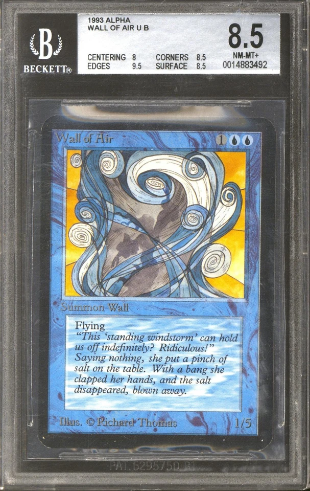 Magic the Gathering Alpha Wall of Air BGS 8.5 (8, 8.5, 9.5, 8.5) NEAR MINT NM - Image 1 of 1