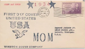#737 Mothers of America Winston Cover CO cachet First Day cover Scarce - Picture 1 of 1