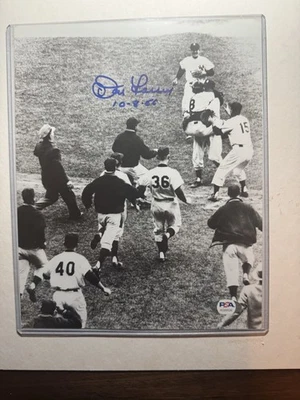 DON LARSEN  SIGNED 8X10 PHOTO YANKEES "10-8-56"  Perfect Game - PSA/Coa - Image 1 of 3