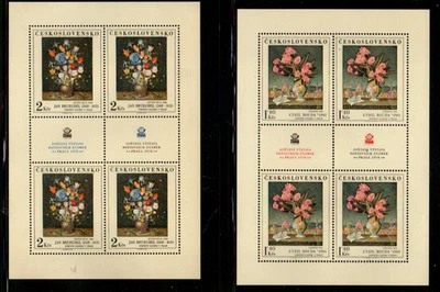 CZECHOSLOVAKIA 3 MNH SOV SHEETS - Image 1 of 2