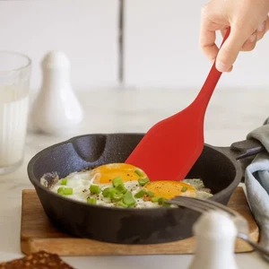 Non-Stick Silicone Cooking Spatula Turner Tool for Frying Fish Egg Omelette UK - Picture 1 of 15
