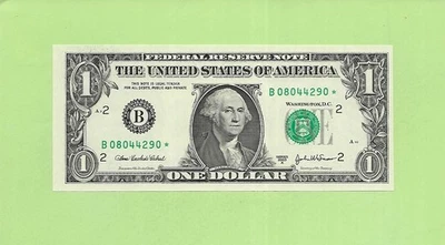 2003A* ..UNCIRC $1  B 0804 4290 *  .... 2003A $1  B-*       STAR NOTE - Image 1 of 2