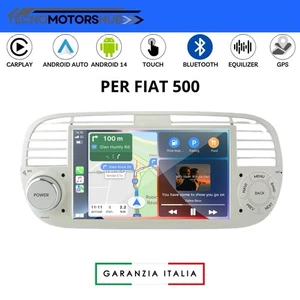 Autoradio 7” Android Per FIAT 500 2007-2015 CARPLAY Octacore 2GB+64GB Camera Inc - Foto 1 di 24