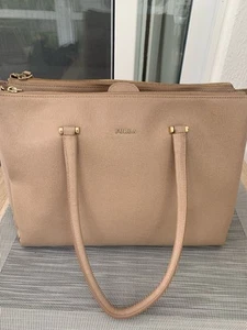 Furla Women's Beige Leather Lotus Tote Bag - Picture 1 of 6