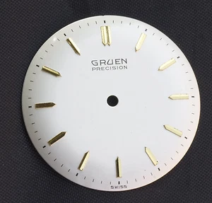 Vintage Gruen Uhr 452SS Zifferblatt Gelbgold Marker neuwertig NOS Uhrenzifferblatt - Bild 1 von 2