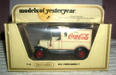 MATCHBOX YESTERYEAR "RARE" MODEL  (1912 "COLA-COLA" FORD MODEL T VAN) Y-12/NEW - Image 1 of 4