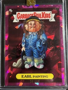 Topps Garbage Pail Kids GPK Sapphire Card FUCSHIA Refra 178a Earl Painting 30/75 - Picture 1 of 2
