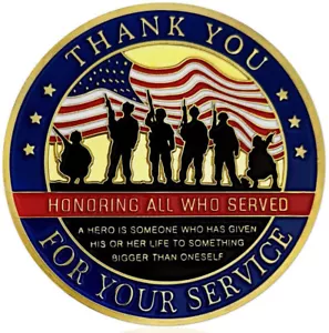 10 Stück Münzsammlung Thank You for Your Service Gold Appreciation Challenge - Bild 1 von 8
