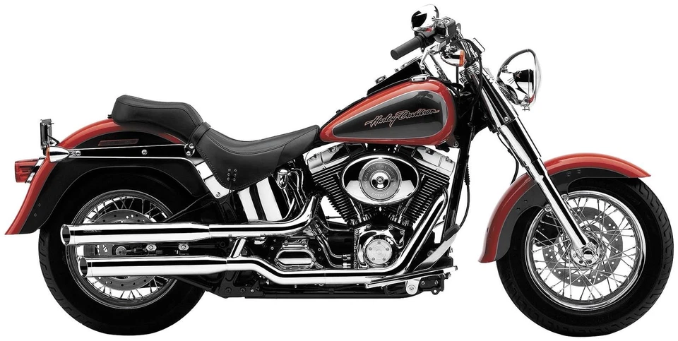 Silenciador sin cordones Cobra de 3" para Harley-Davidson FLSTF Fat Boy 2001-2005 Foto 1 de 1