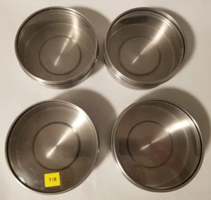 Ikea Stainless Steel Grundtal 20325 Round Magnet Spice / Storage Tins - Set of 4 - Picture 1 of 5