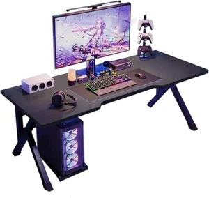 Large Gaming Desk PC Computer Desk Ergonomic Home Office Desk with Carbon Fibe - Picture 1 of 7