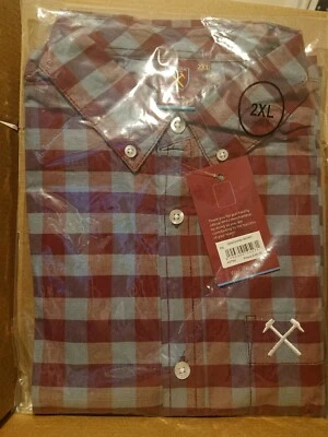 WEST HAM UNITED Check Gingham SHIRT - short sleeve - XX LARGE size  FASTPP  - Image 1 of 4