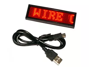 LED ROSSO Messaggio Digitale Scorrimento Nome Etichetta Bluetooth/PC Programmabile NUOVO! - Foto 1 di 11