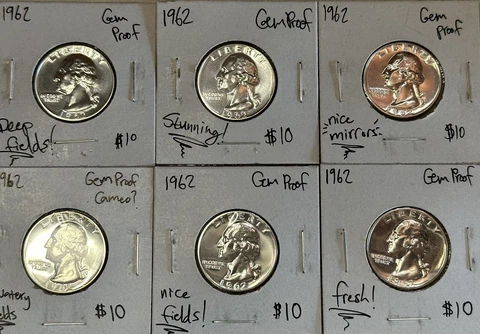 1962 Washington Quarter ~*Blazing Gem Proofs!*~ Cover