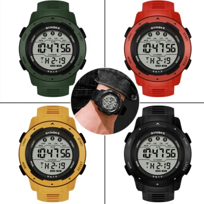 Reloj de pulsera militar para hombre con LED digital impermeable relojes militares deportes al aire libre Foto 1 de 4