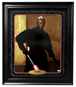 Ray Park Autographed Star Wars Darth Maul 16x20 Photo Framed JSA Lightsaber - Picture 1 of 5