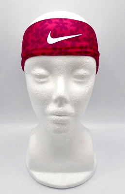 Faixa de cabeça Nike Fury 3.0 juvenil unissex estampada rosa/branco - Imagem 1 de 4