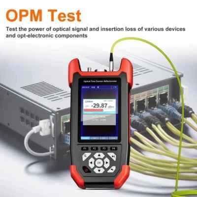 1310/1550nm Mini OTDR Fiber Optic Reflectometer OPM VFL OLS Cable Tester 24/22dB - Image 1 of 4