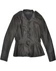 RALPH LAUREN Womens Leather Jacket US 6 Medium Black Leather CM01