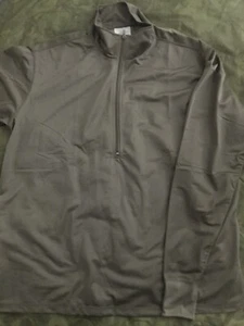 New US Military Heat Retentive Sleeping Shirt 2XL Green 1/4 Zip - Picture 1 of 4