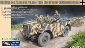 Gecko Models 35GM0073 1/35 Alemán 4x4 7,5 cm Pak 40 Pistola Antitanque Tractor C8 - Imagen 1 de 1