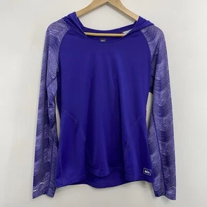 REI Activewear Performance Hoodie Top Lightweight Pullover Purple Womens M - Picture 1 of 8