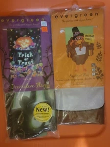Thanksgiving & Halloween große Hof Flagge Trick or Treat Willkommen Ihr alle EVERGREEN  - Bild 1 von 8