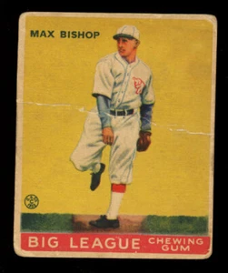 1933 Goudey 61 Max Bishop Philadelphia Athletics - Picture 1 of 2