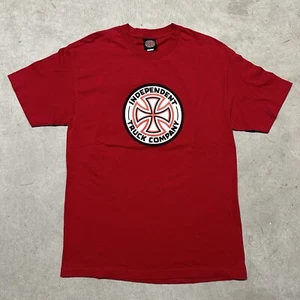 Vintage Independent Skate T-Shirt Large Red Cross Logo Kurzarm Skateboard - Bild 1 von 10