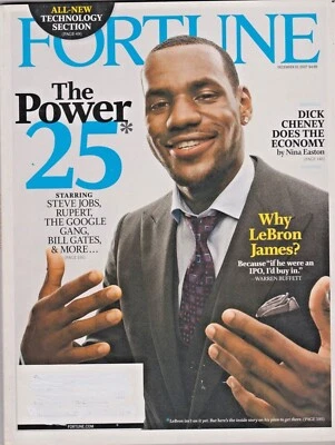 Fortune Magazine 2007 Cover LeBron James Power 25 Steve Jobs Bill Gates 2007 - Image 1 of 2