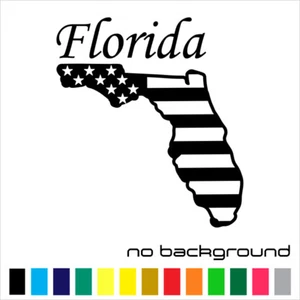 Florida Map Sticker Vinyl Decal - US State USA Flag Wall Car Window Laptop - Picture 1 of 17