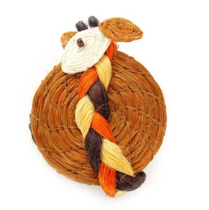 Handcrafted Gerry Giraffe Lidded Basket - Bild 1 von 4