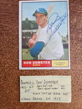 1961 Topps Don Demeter Autograph  Baseball  Card Alex Stern Collection