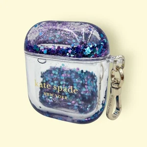 Kate Spade NY AirPods Case Liquid Glitter Blue & Purple First Gen New in Box - Picture 1 of 13