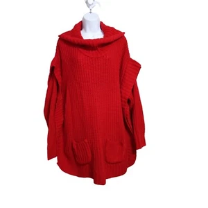 Maglione rosso da donna New Directions collo a cappuccio LATO APERTO taglia 3X(nuovo con etichette) prezzo di $58 - Foto 1 di 15