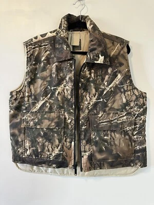 90's Men's BEAR RIDGE Insulated Reversible Camo/Tan Hunting Vest Mint Cond Sz XL - Image 1 of 4